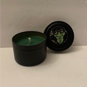 Tin 5 Ounce Candle Of Frankenstein’s Monster. Homemade. Horror. Halloween.
